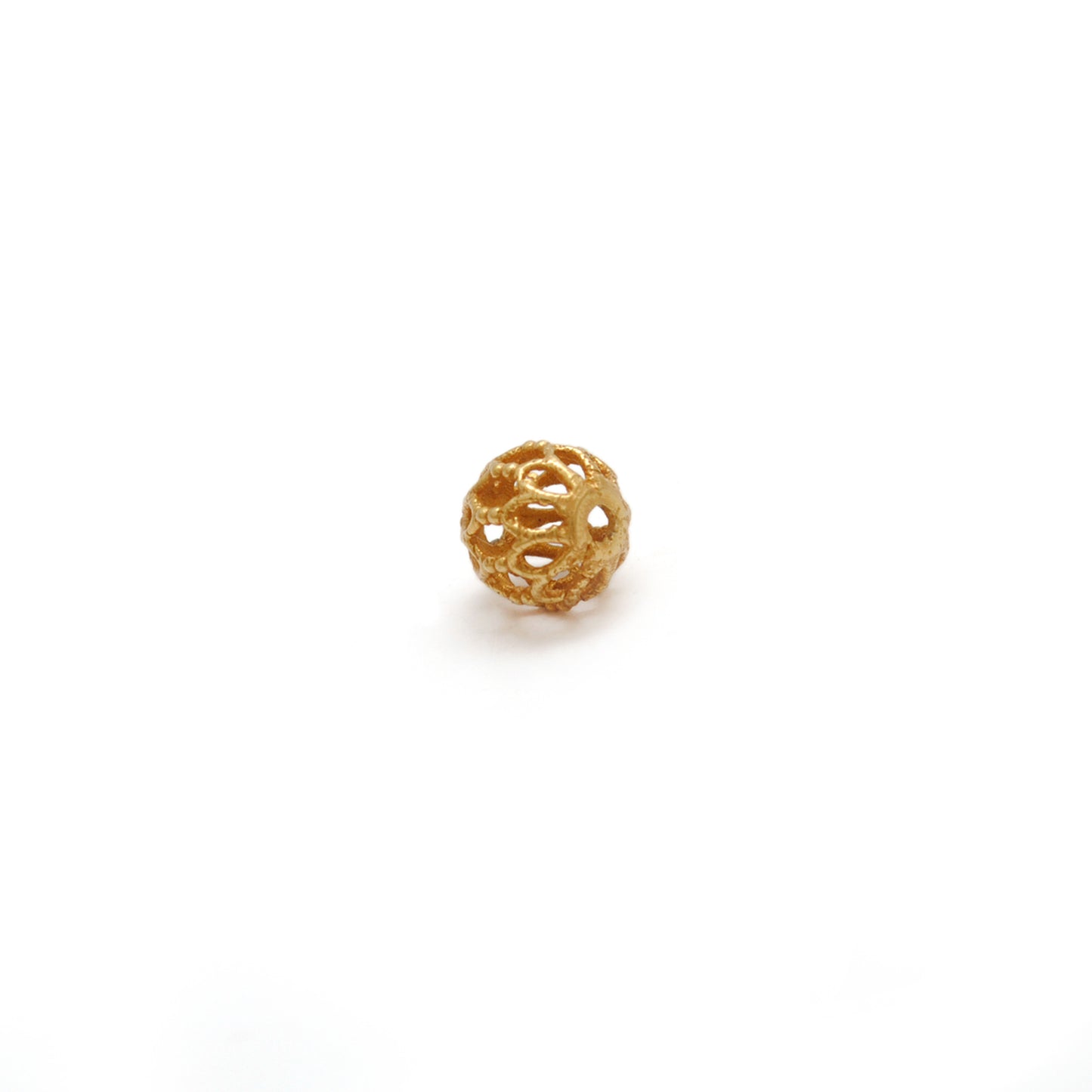 18 Karat Solid Yellow Gold Round Gold Spacer Bead Components 5mm