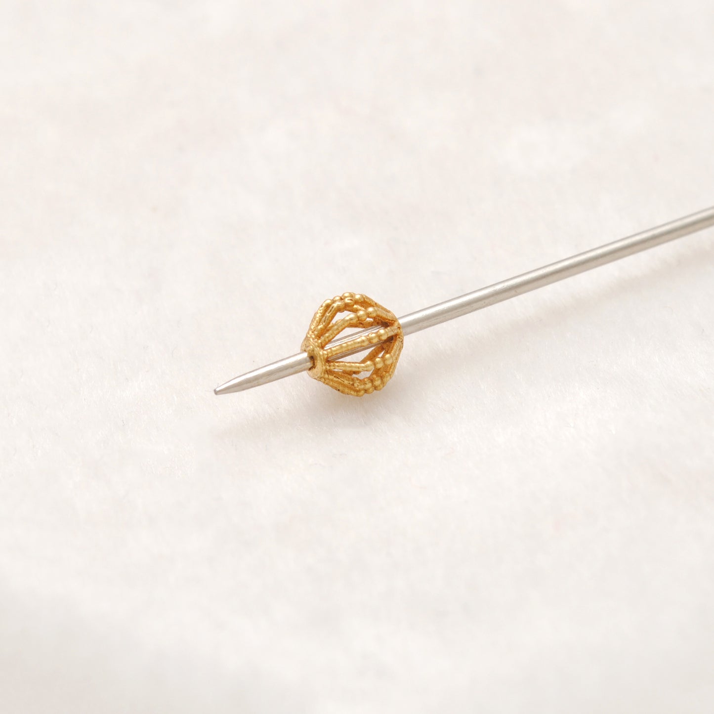 18 Carat Yellow Gold Round Gold Spacer Bead Components 5mm