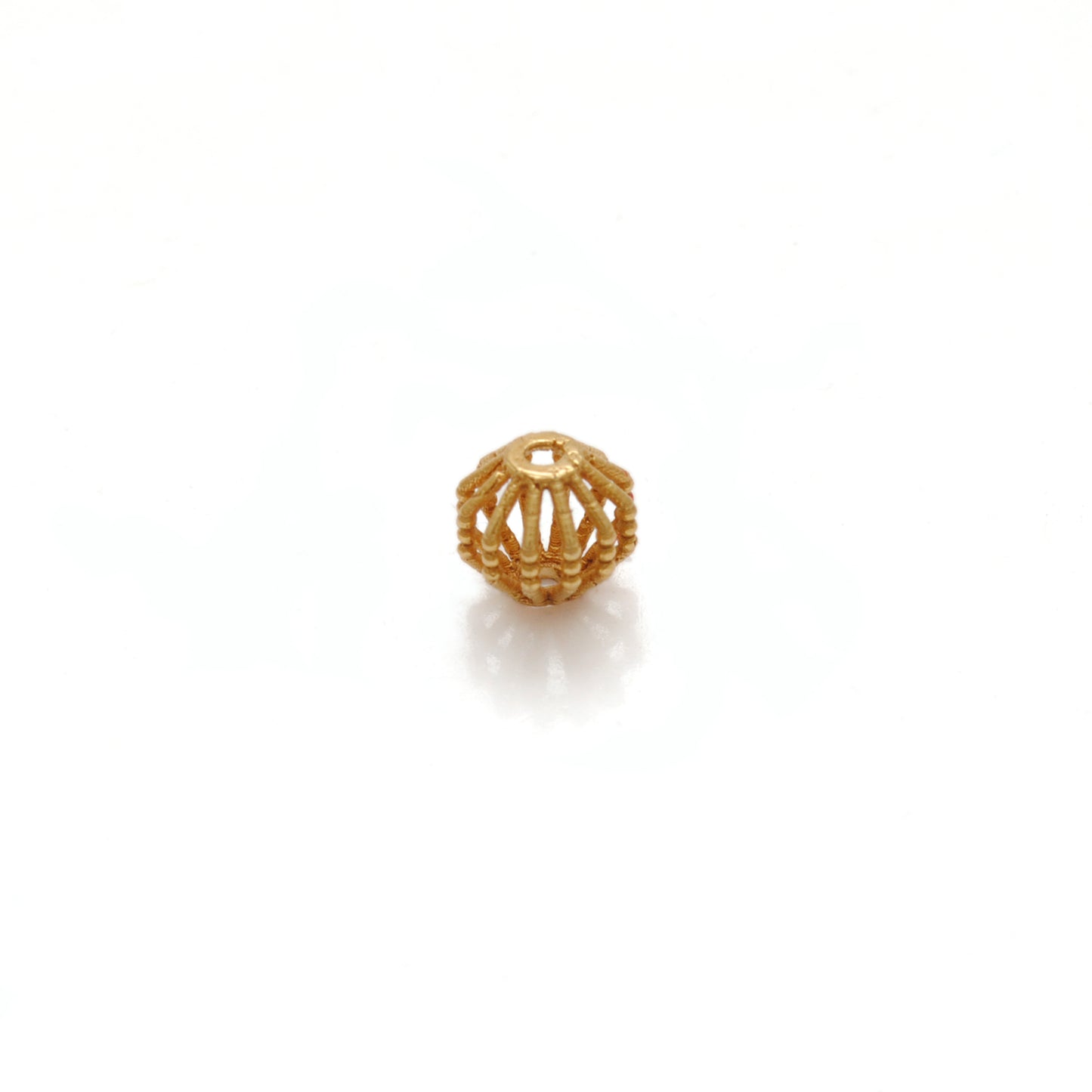 18 Carat Yellow Gold Round Gold Spacer Bead Components 5mm