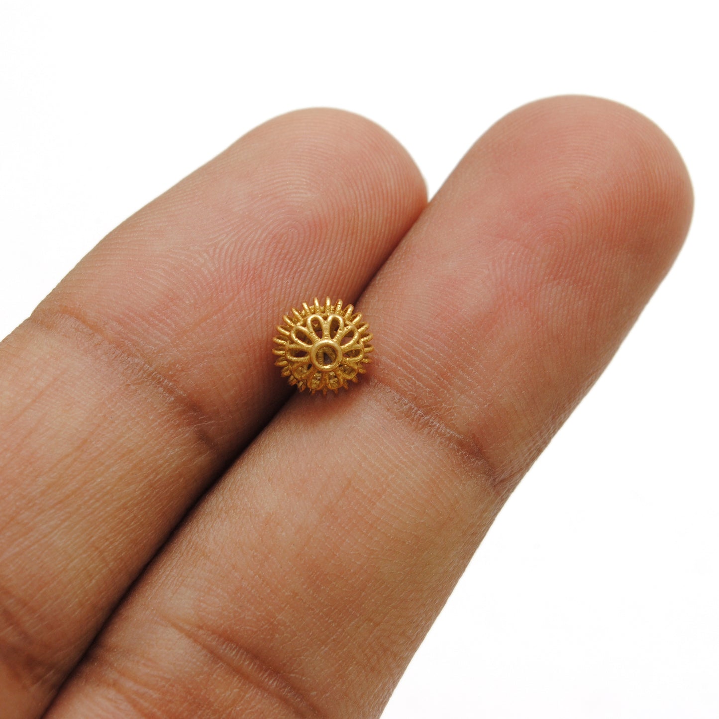 18 Karat Gold Spacer Beads Finding 6x7mm