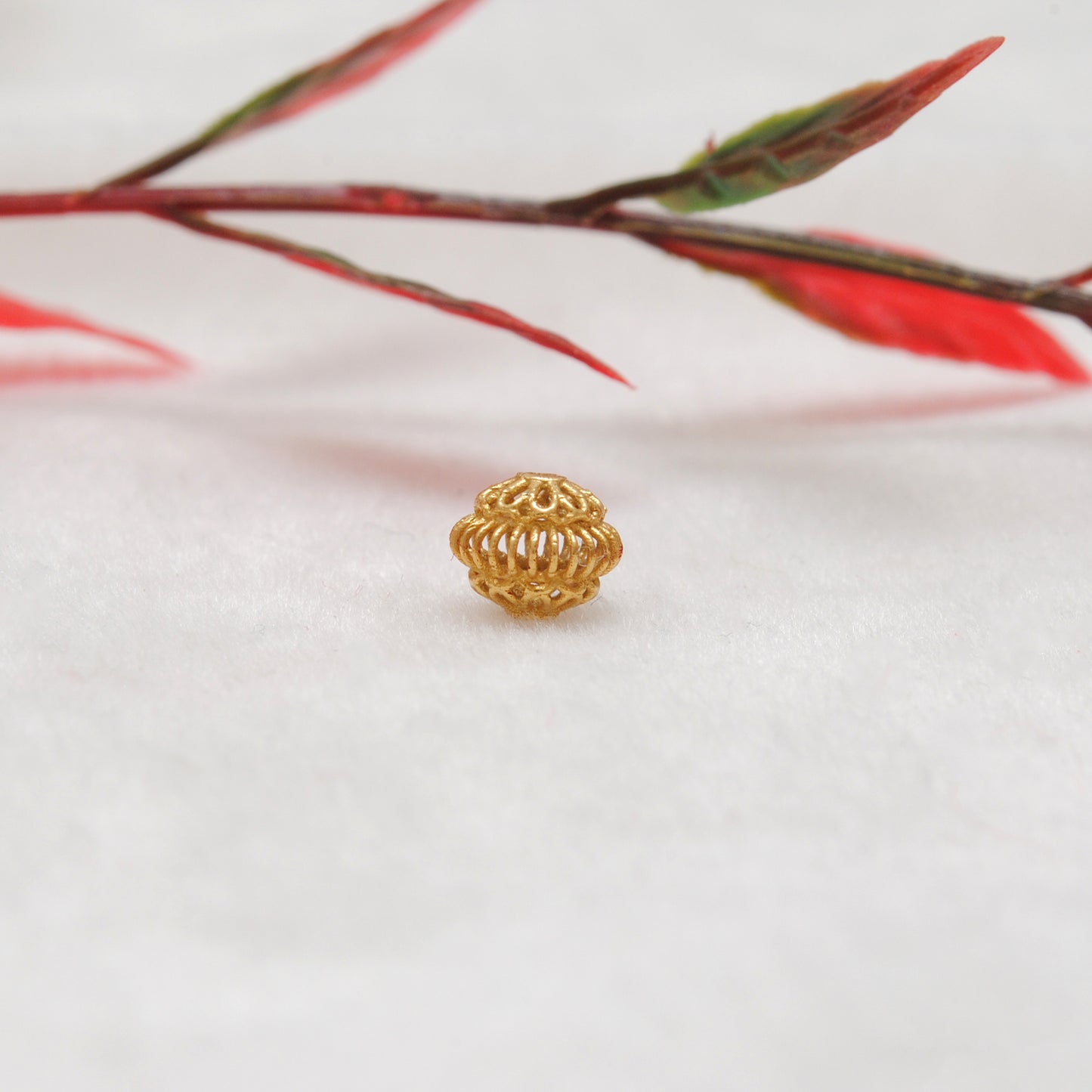 18 Karat Gold Spacer Beads Finding 6x7mm