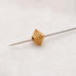 18 Carat Solid Yellow Gold Pyramid Gold Spacer Bead Components 8mm