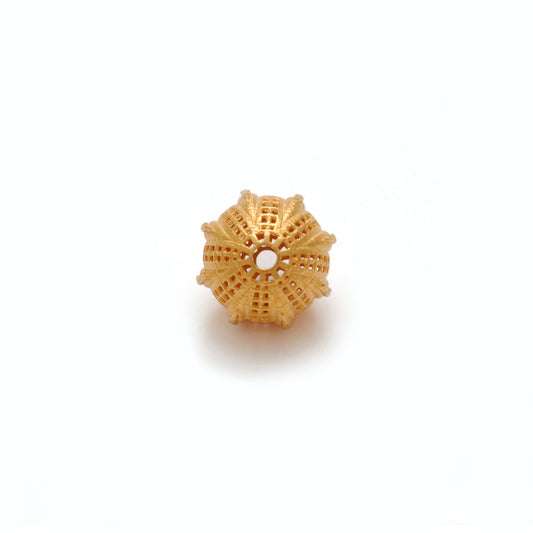 18KT Solid Yellow Gold Round Spacer Ball Beads-11X12 mm - view 3