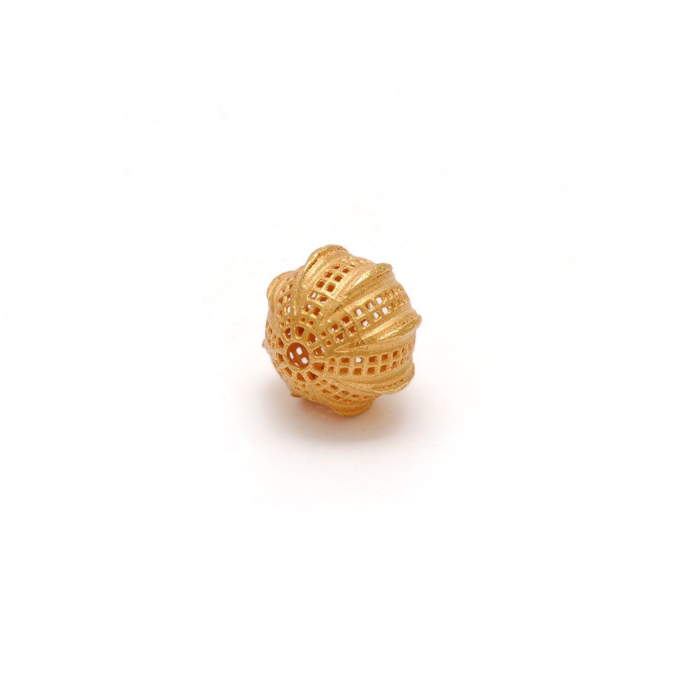 18KT Solid Yellow Gold Round Spacer Ball Beads-11X12 mm