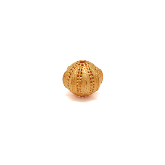 18KT Solid Yellow Gold Round Spacer Ball Beads-11X12 mm
