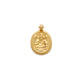 18k Solid Yellow Gold God Ganesha Pendant