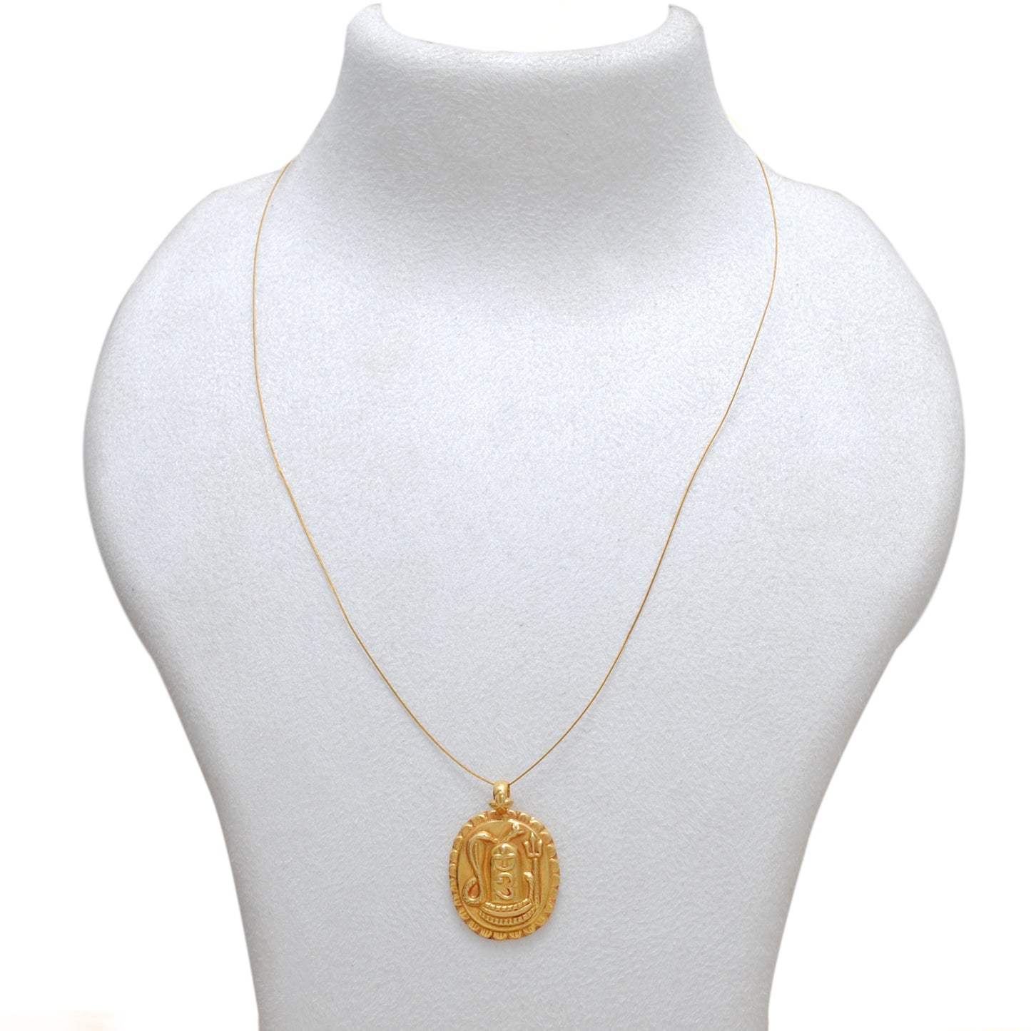 18k Solid Yellow Gold Indian Gold Shiva Charm Pendant