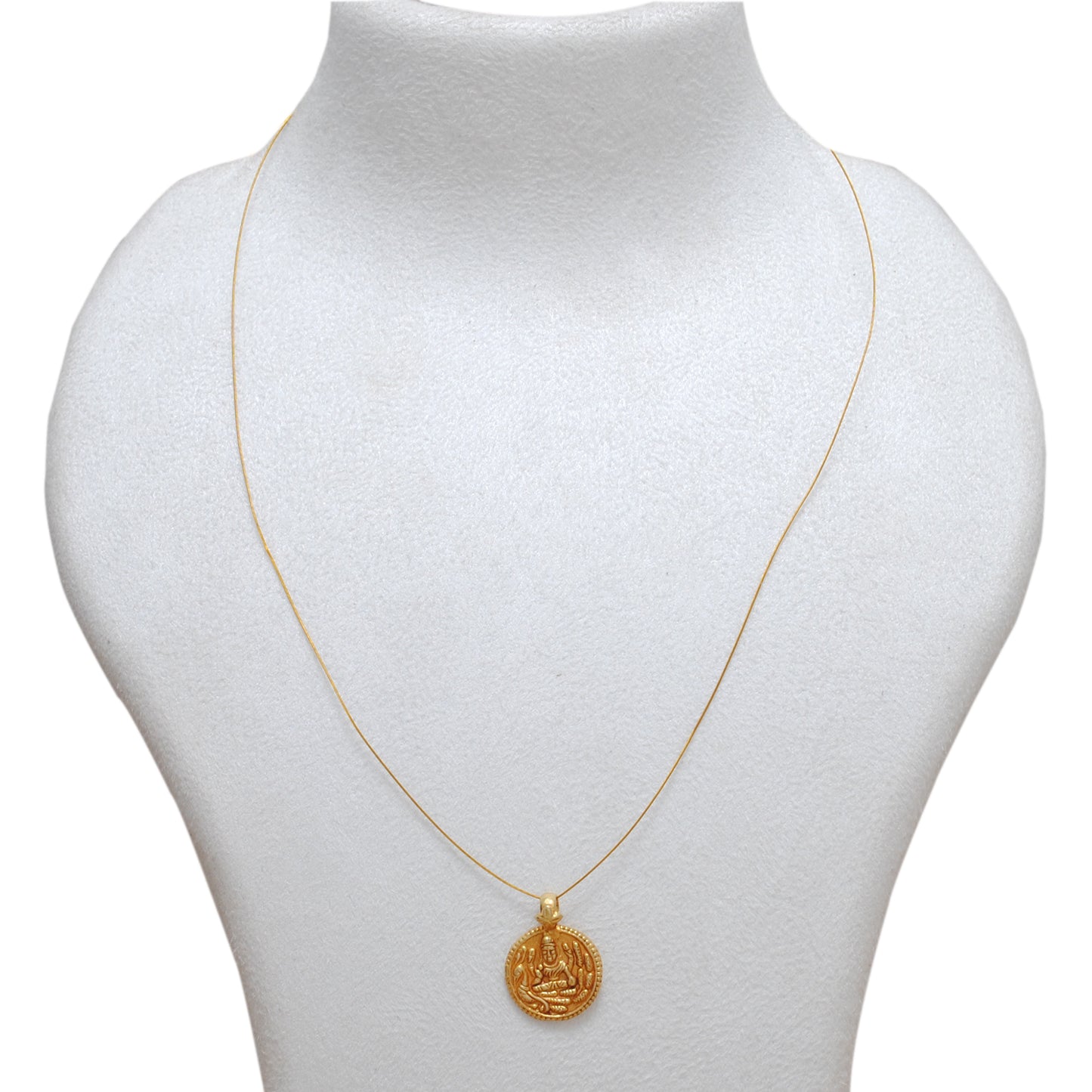 Divine Grace 18K Gold Charm Pendant of Indian Goddess