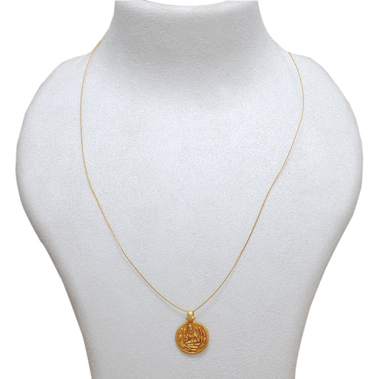 Divine Grace 18K Gold Charm Pendant of Indian Goddess - view 3