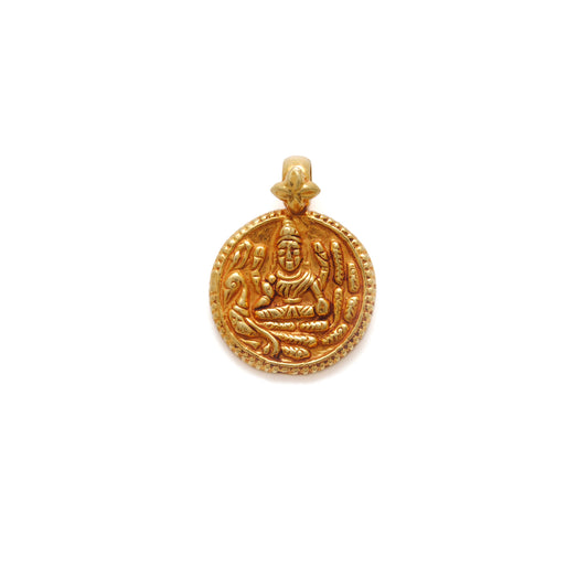Divine Grace 18K Gold Charm Pendant of Indian Goddess