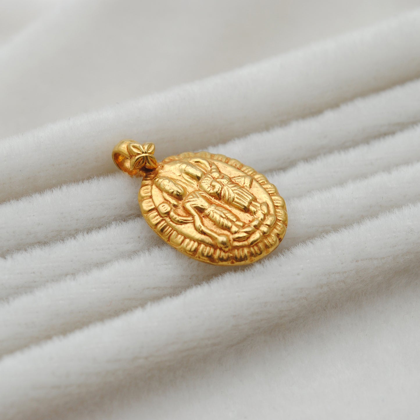 18k Solid Yellow Gold Indian God Charm Pendant