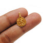18k Solid Yellow Gold Laxmi Goddess Charm Pendant