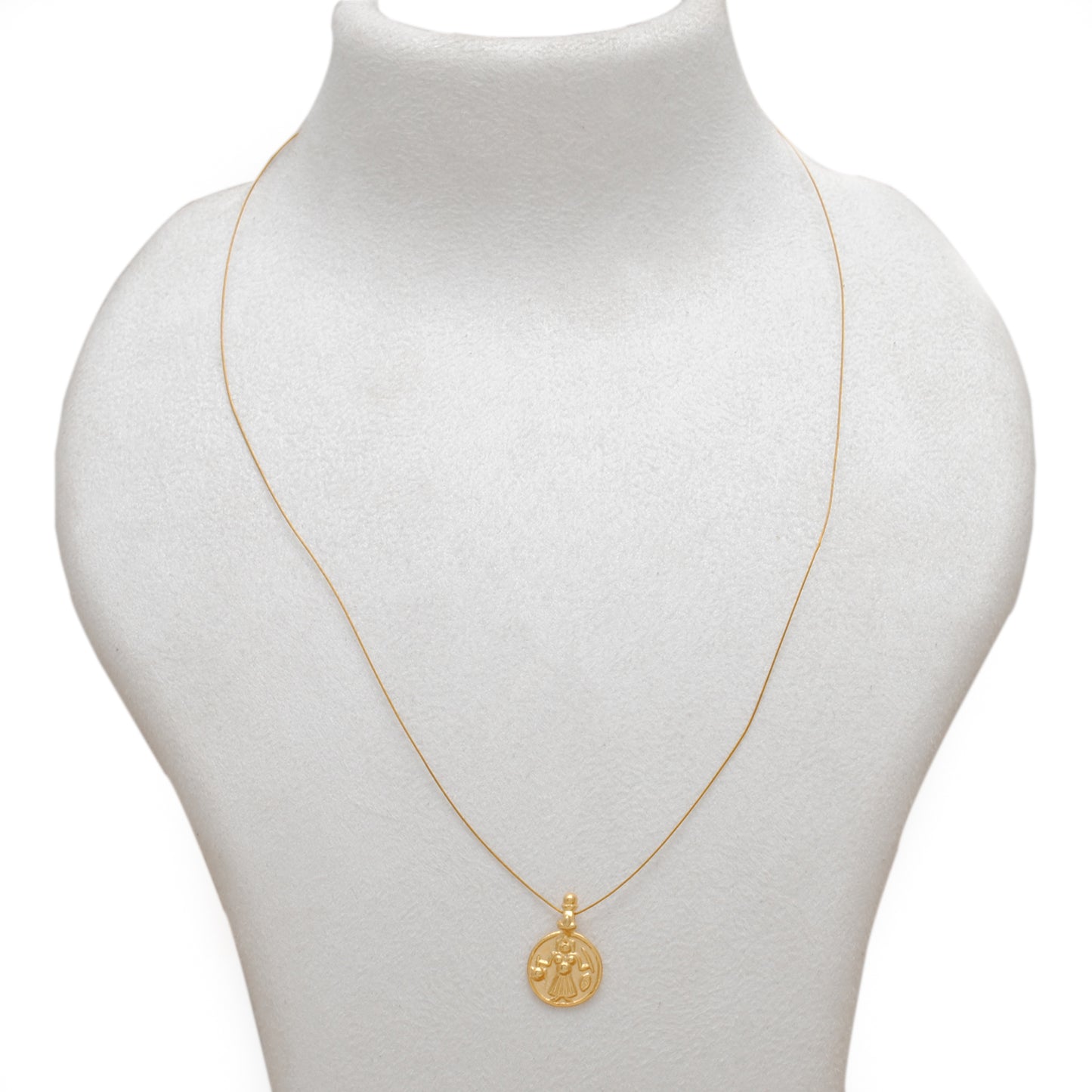 18k Solid Yellow Gold Indian Religion Charm Pendant