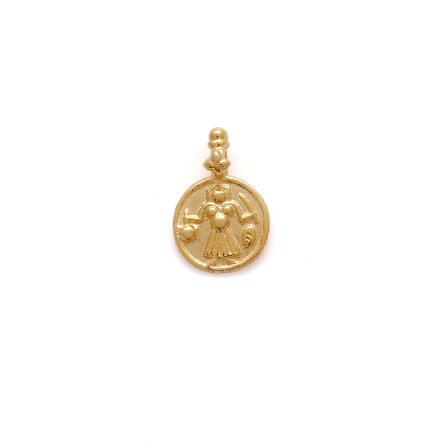 18k Solid Yellow Gold Indian Religion Charm Pendant
