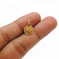 18k Solid Yellow Gold Indian Goddess Charm Pendant