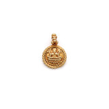 18k Solid Yellow Gold Indian Goddess Charm Pendant