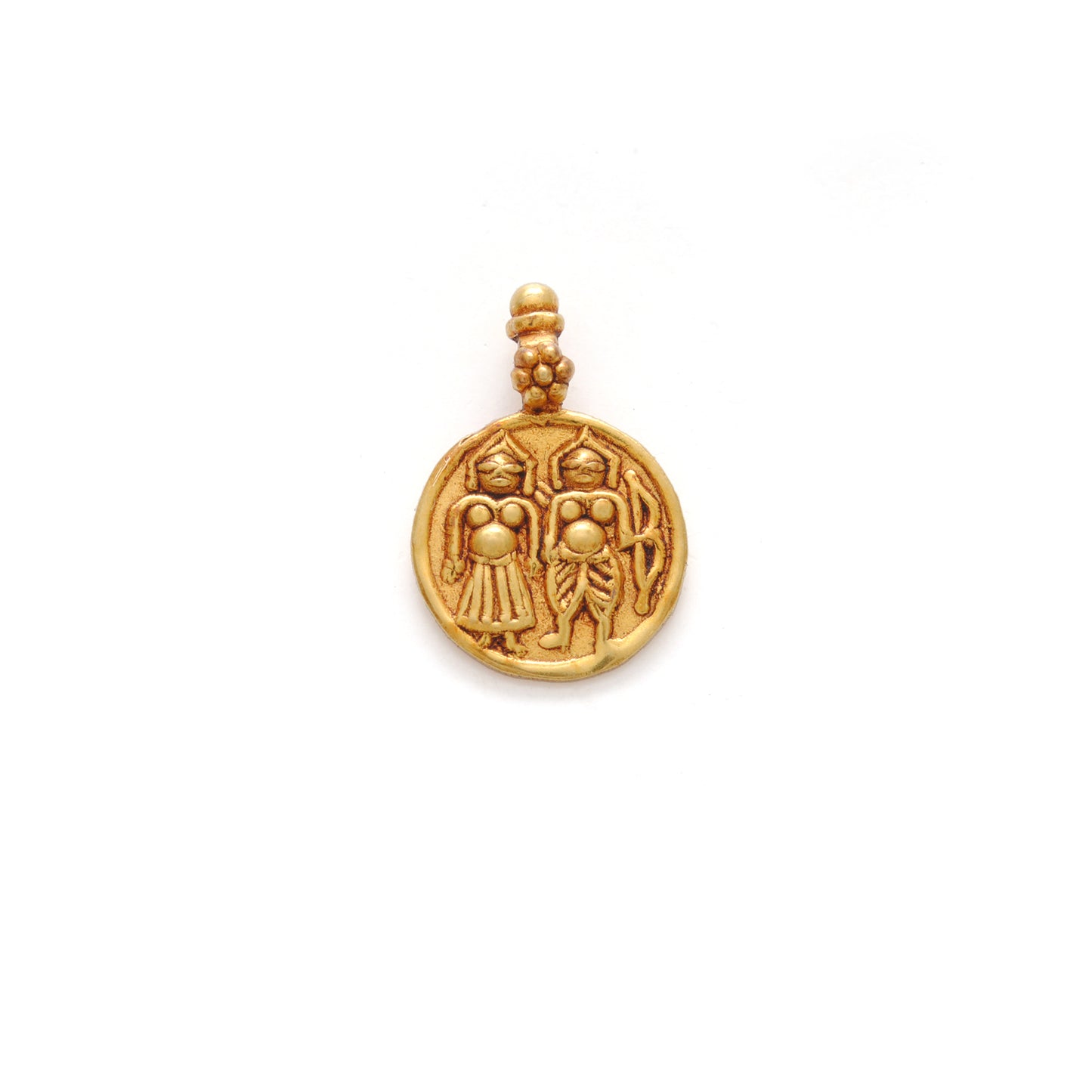 18k Gold Religious Charm Pendant