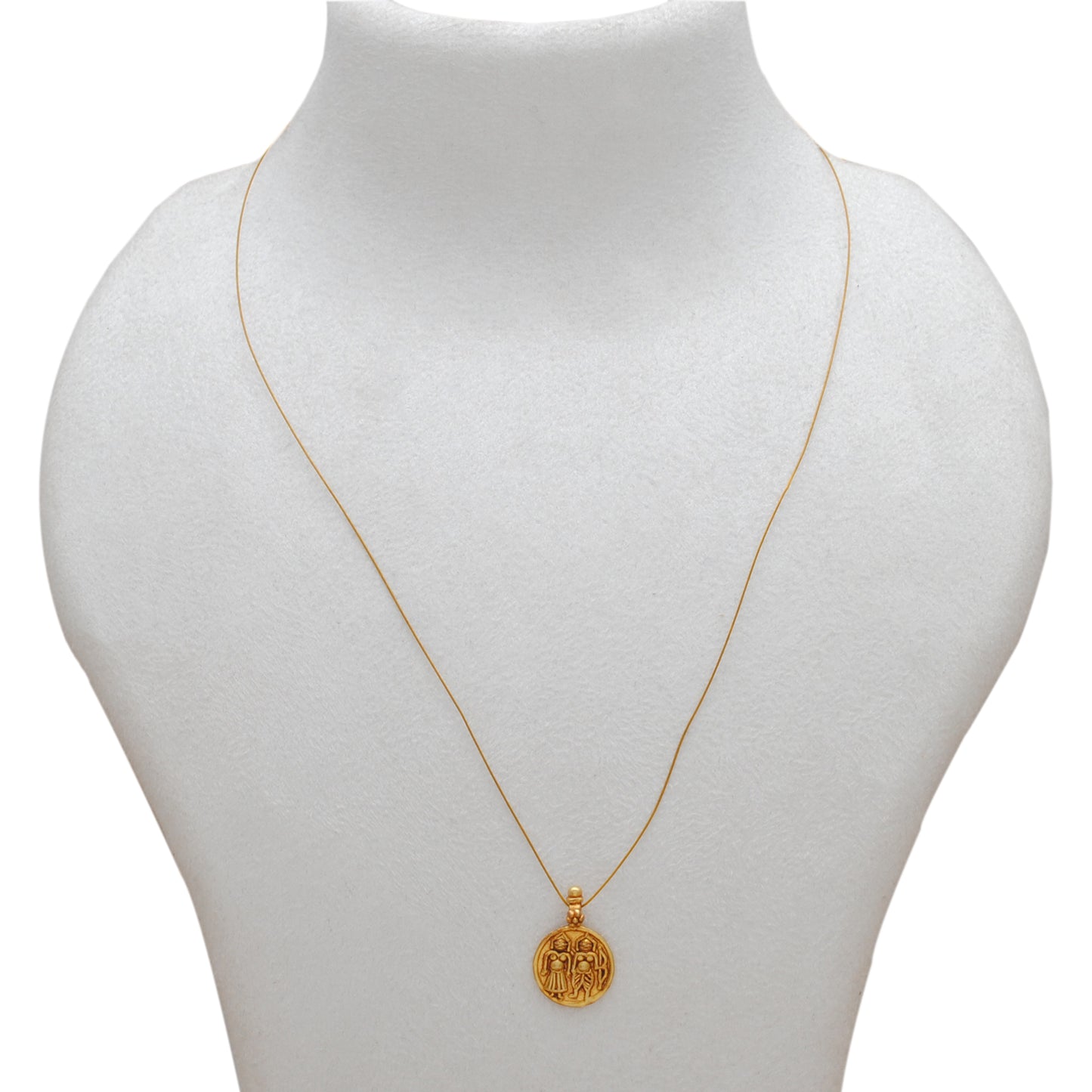 18k Gold Religious Charm Pendant