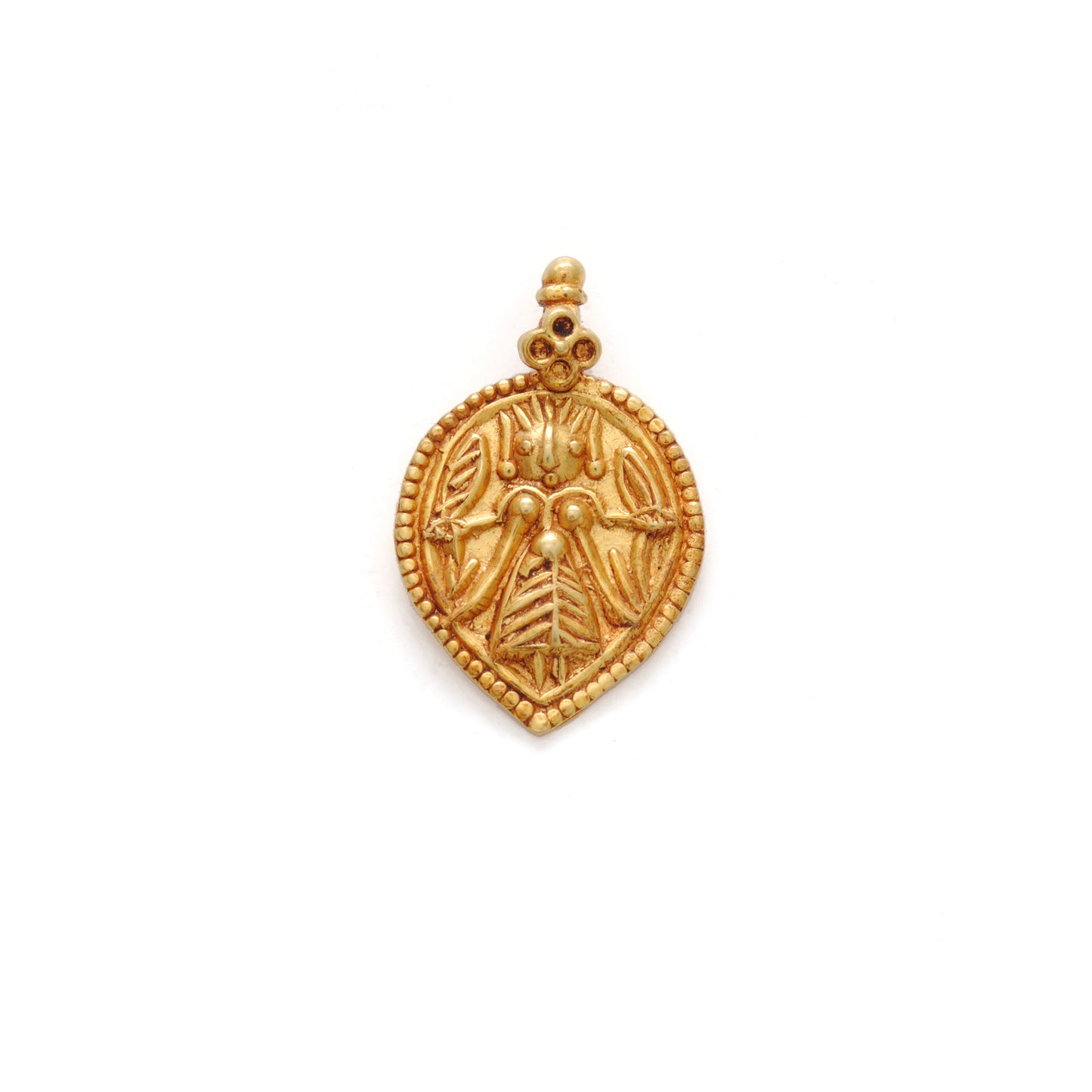 Religious Charm 18k Gold Pendant of Indian Goddess