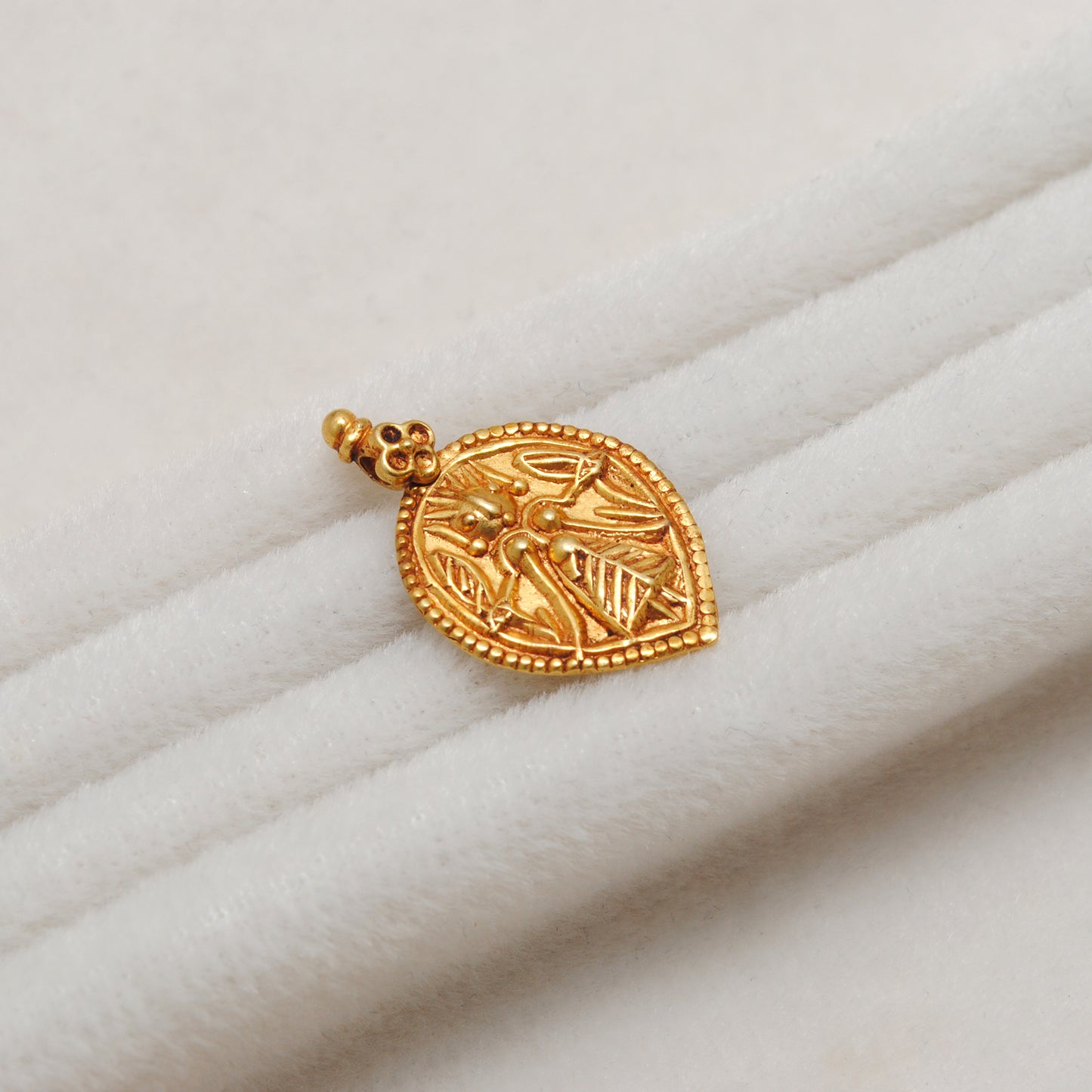 Religious Charm 18k Gold Pendant of Indian Goddess