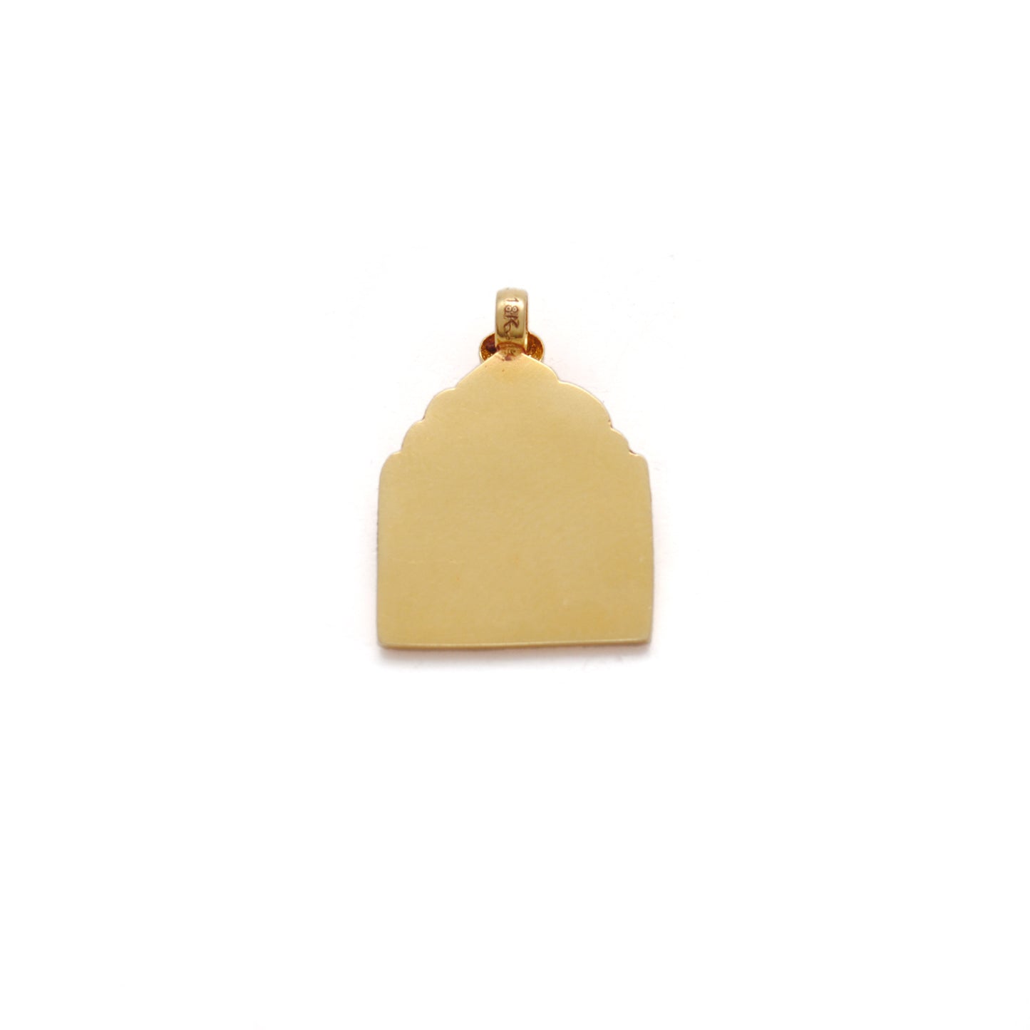 18K Gold Durga Indian Goddess Charm Pendant