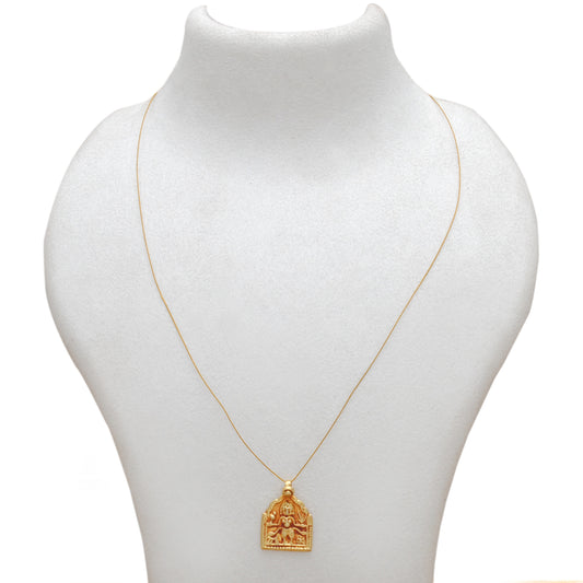 18K Gold Durga Indian Goddess Charm Pendant - view 3