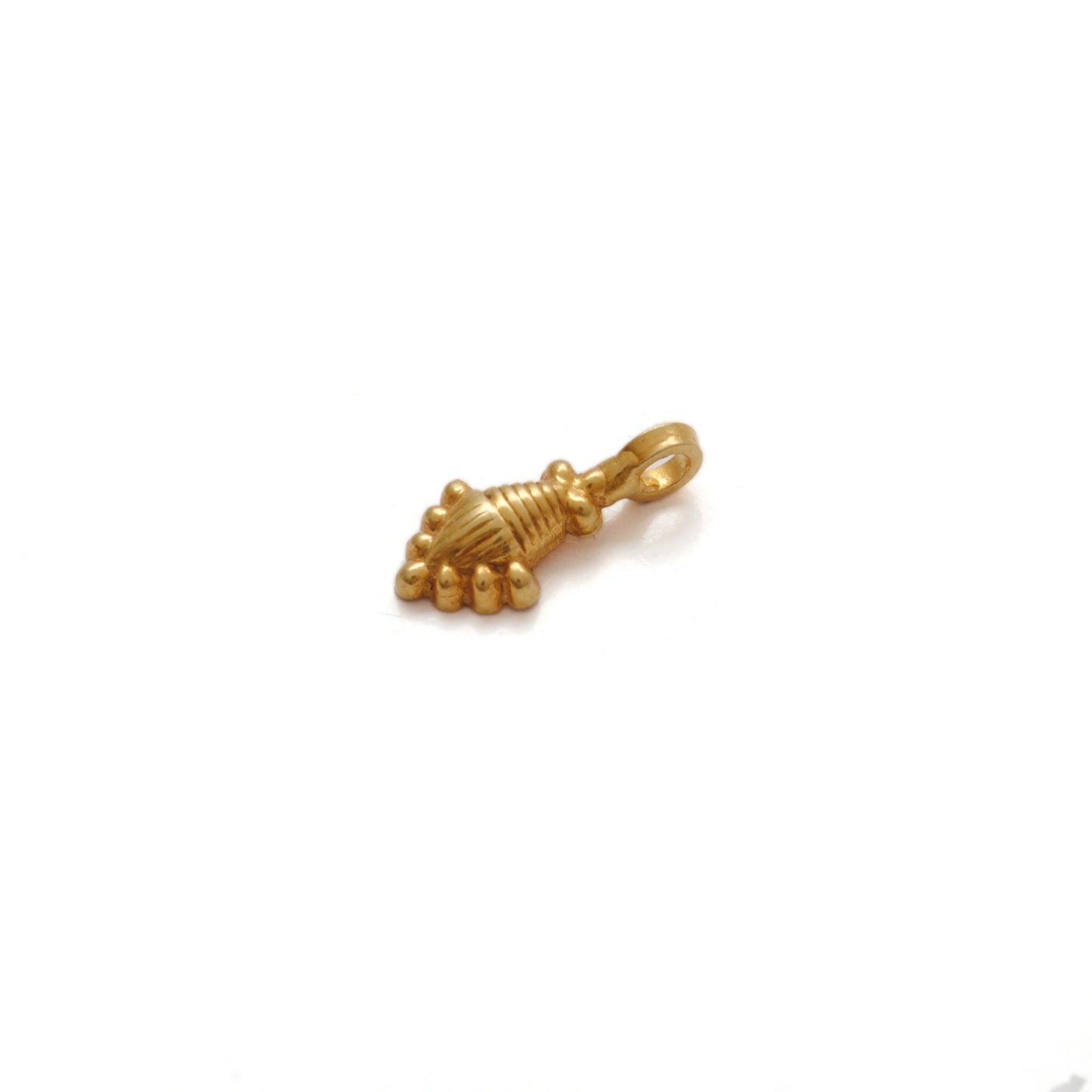 18K Solid Yellow Gold Fancy Charm 11x5mm
