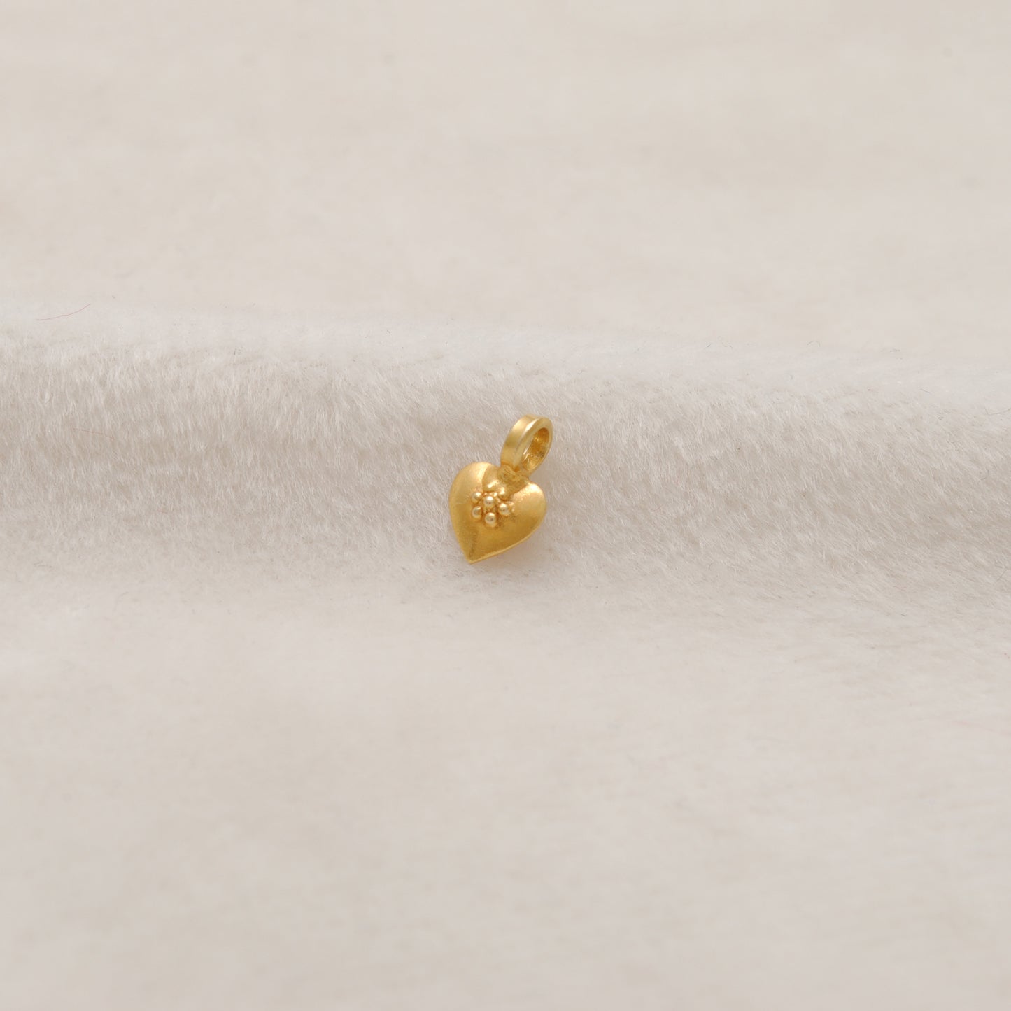 18k Solid Gold Heart Charm Pendant