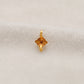 18K Solid Yellow Gold Floral Charm Pendant 9x6mm