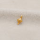 18K Solid Yellow Gold Floral Charm Pendant 9x6mm