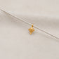 18K Solid Yellow Gold Floral Charm Pendant 9x6mm