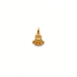 18k Solid Yellow Gold Antique Bail Charm Pendant 9x6mm
