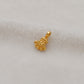 18k Solid Yellow Gold Antique Bail Charm Pendant 9x6mm