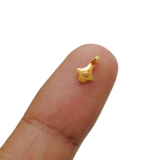 18K Solid Yellow Gold Fancy Charm Jewelry Supplies - view 3