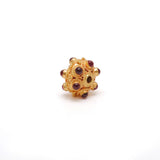 18 Carat Gold Rondelle Ruby Pumpkin Beads 11mm