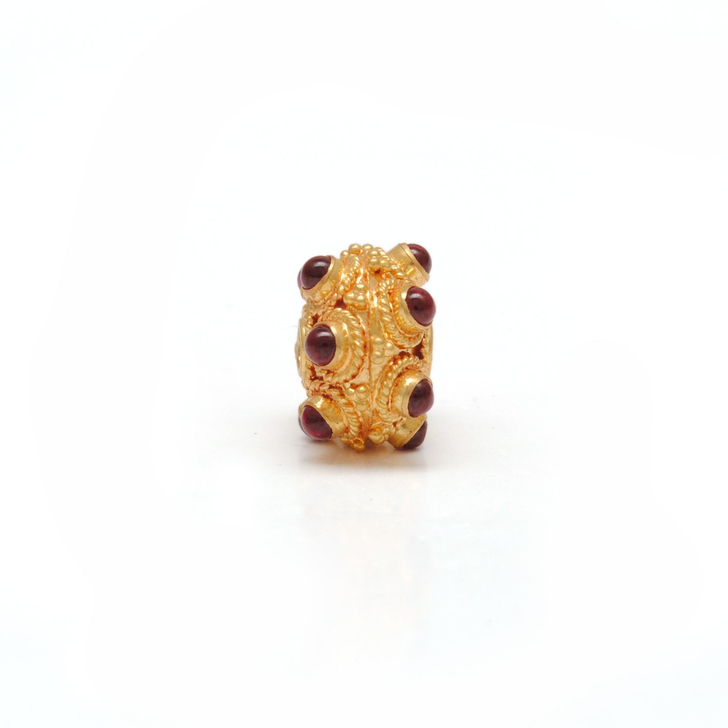 18 Carat Gold Rondelle Ruby Pumpkin Beads 11mm