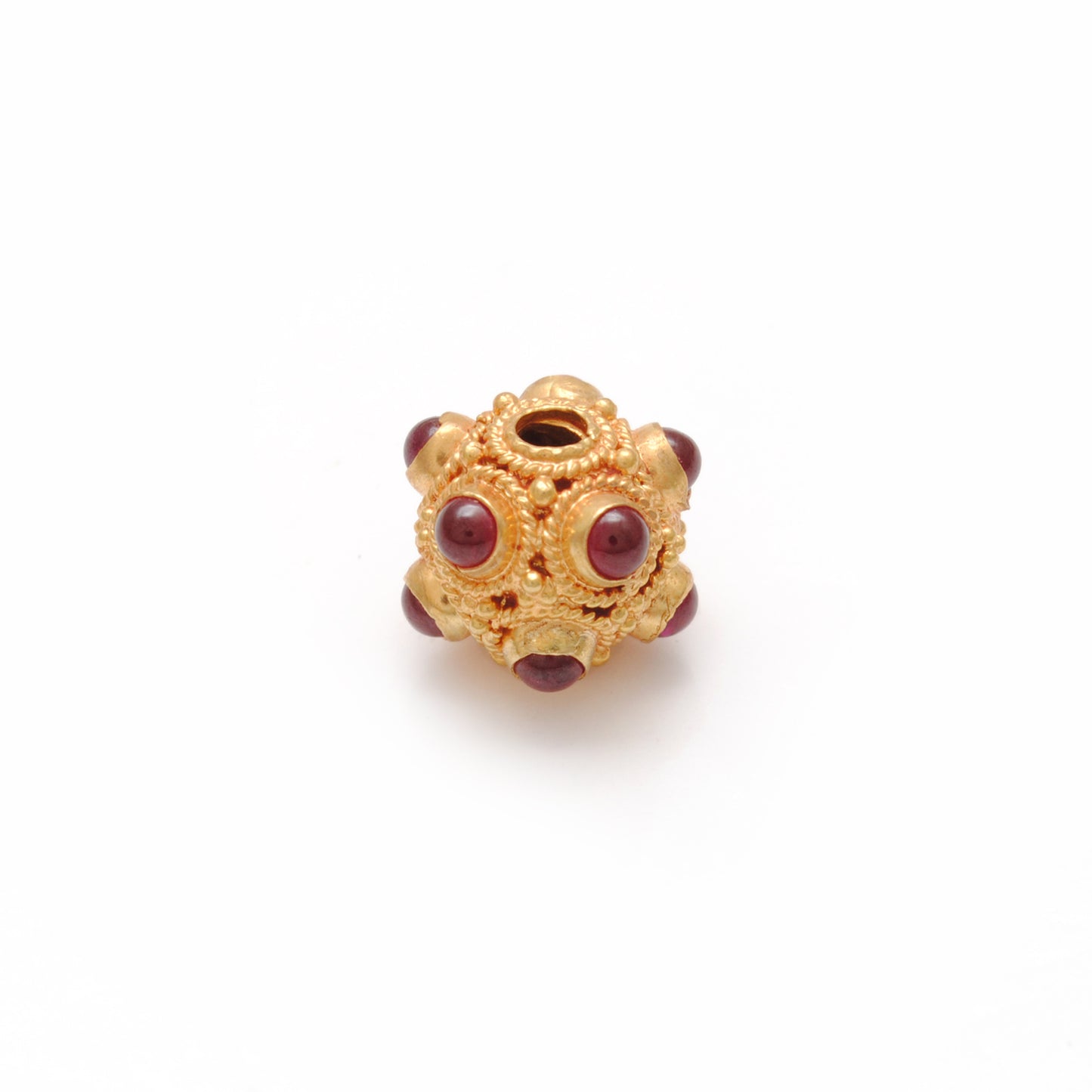 18 Carat Gold Ruby Ball Spacer Beads 9mm