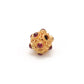 18 Carat Gold Ruby Ball Spacer Beads 9mm