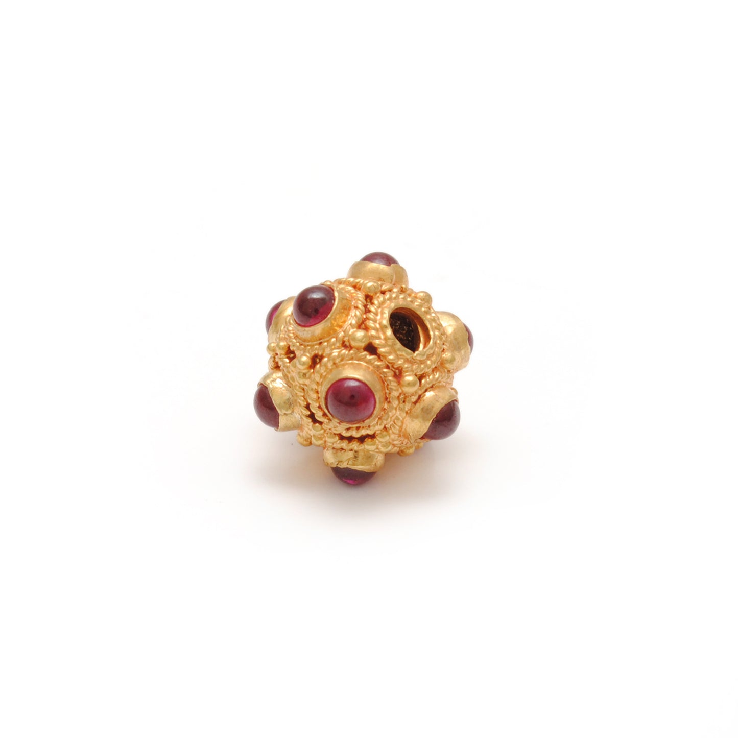 18 Carat Gold Ruby Ball Spacer Beads 9mm