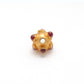 18KTT Gold Round Spacer Beads studded Ruby, 9x8mm