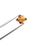 18KTT Gold Round Spacer Beads studded Ruby, 9x8mm