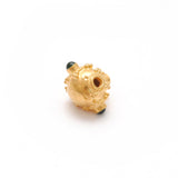 18 Carat Gold Emerald Fancy Round Beads 7.5mm