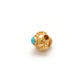 18 Carat Gold Stone studded Fancy Rondelle Spacer Bead 6mm