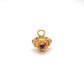 18k Gold Roundel Bead with Hydro Red Stone
