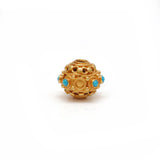 18KTT Gold Color Stone Spacer Beads-10 MM