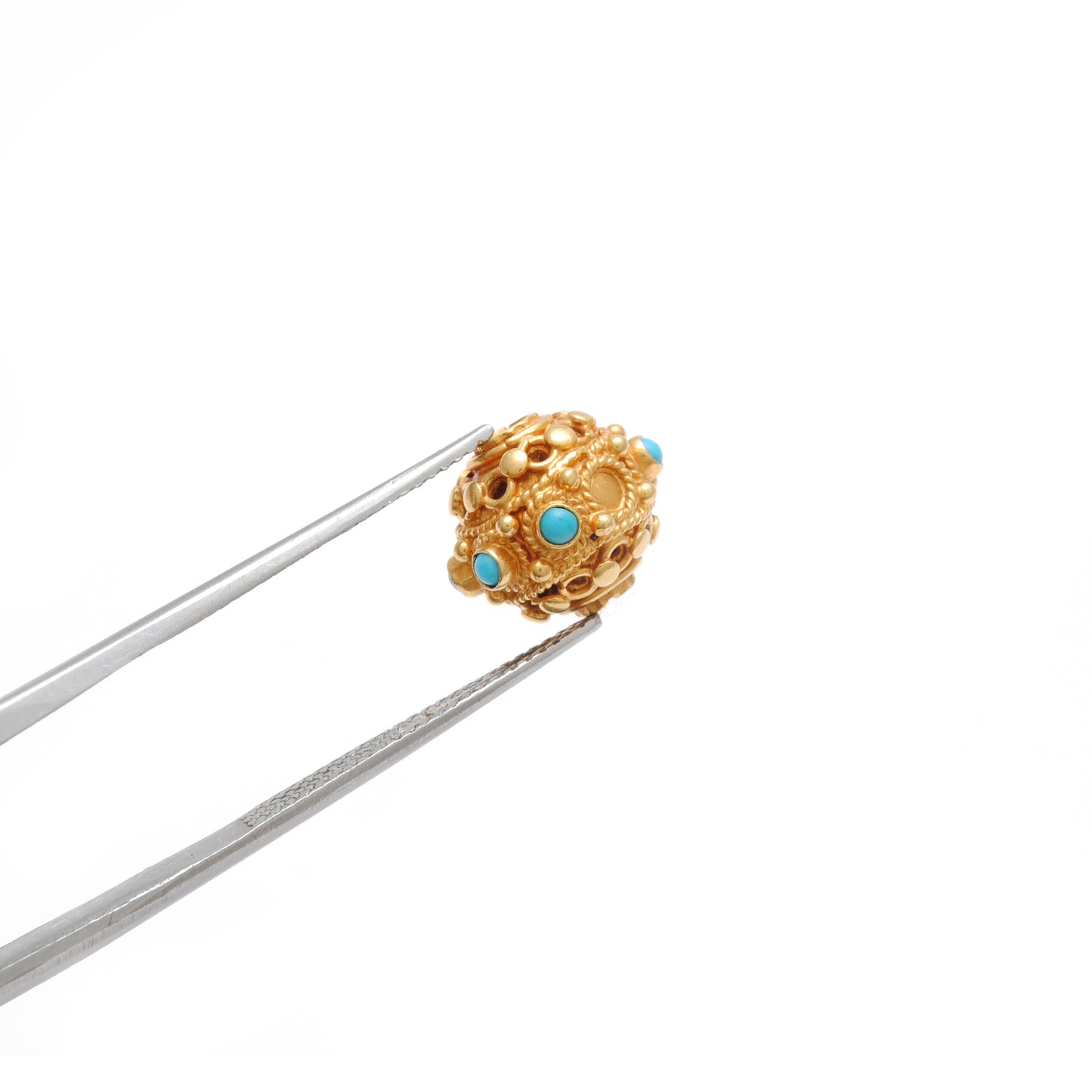 18KTT Gold Color Stone Spacer Beads-10 MM