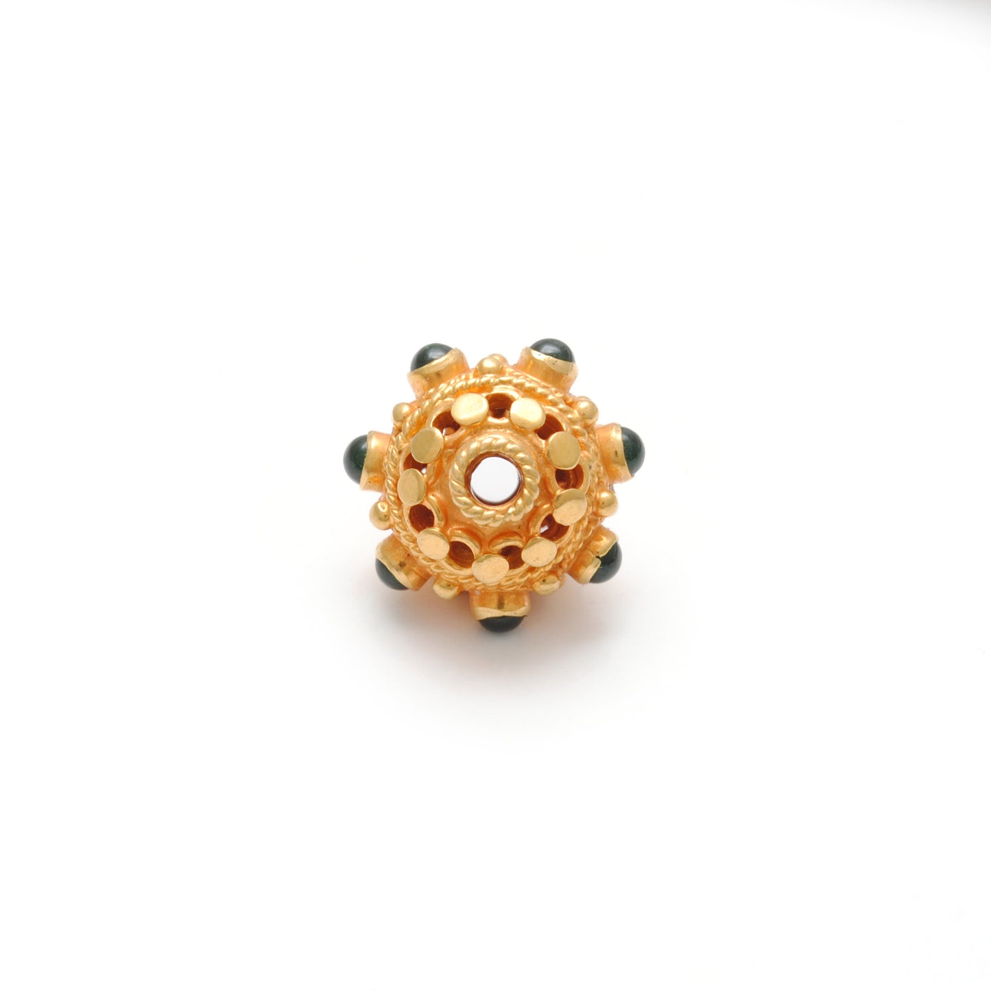 18KTT Gold Round Spacer Beads 10x9mm
