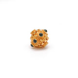 18KTT Gold Round Spacer Beads 10x9mm