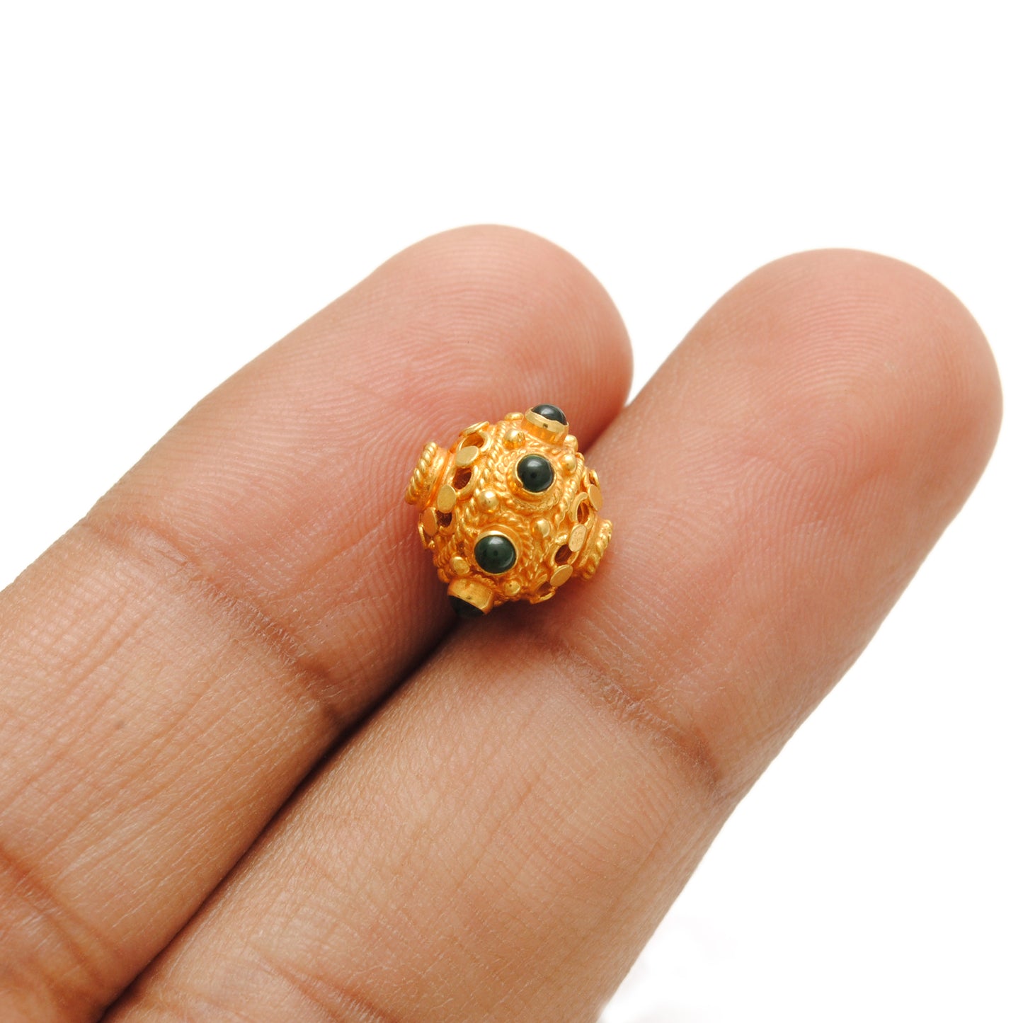 18KTT Gold Round Spacer Beads 10x9mm