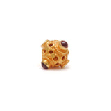 18 Carat Gold Stone Studded fancy Beads 9mm DIY Crafts